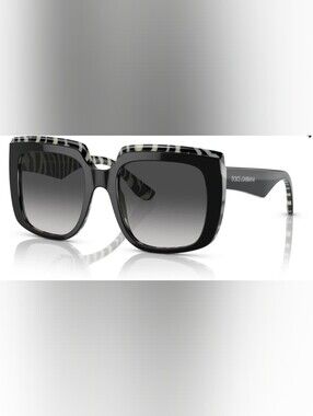 Dolce & Gabbana Black Sunglasses with Zebra-Pattern Temples